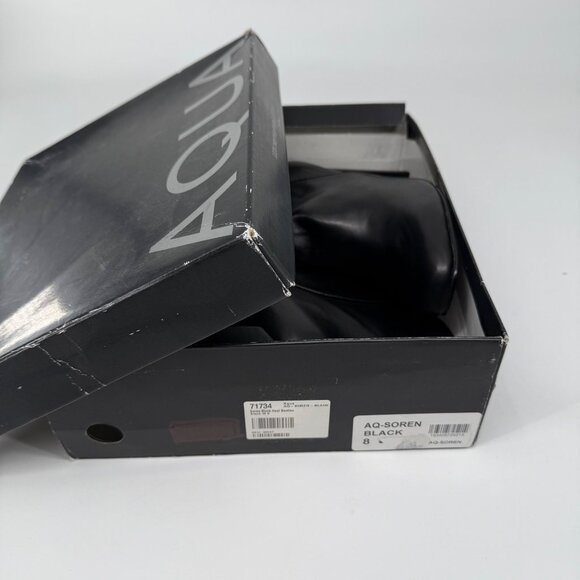 Black Leather Heeled Ankle Boots With Back Zippers - Size 8M - Picture 9 of 9